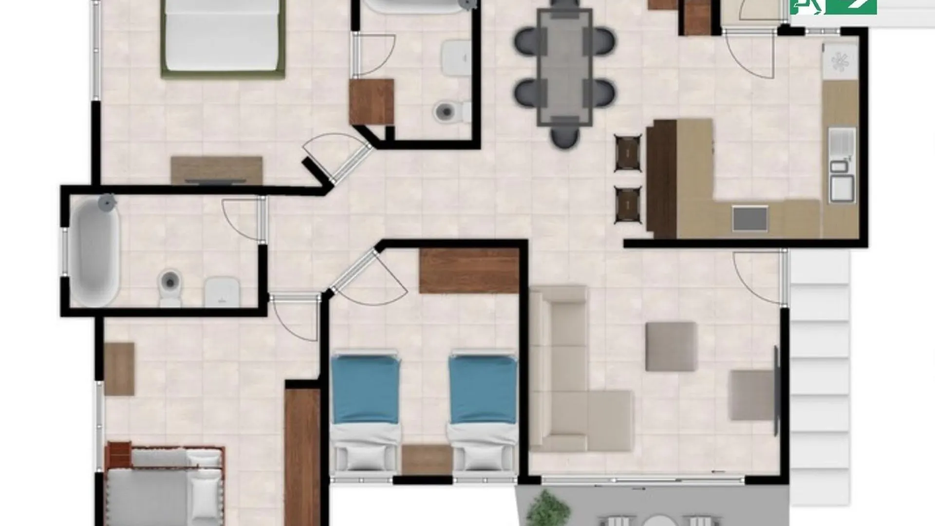5Dr Cozy 3-Bedroom Apartment Santo Domingo 0*,  ドミニカ共和国